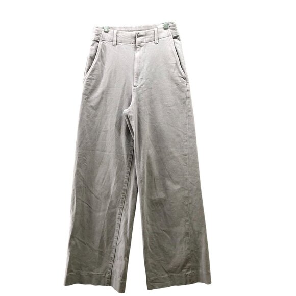 Uniqlo Wide Trouser Jeans Womens XS Gray High Waisted (24-25 in) Stretch Baggy - Picture 1 of 9